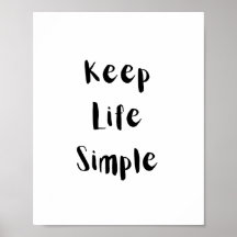 Keep Life Simple Motivational Quote