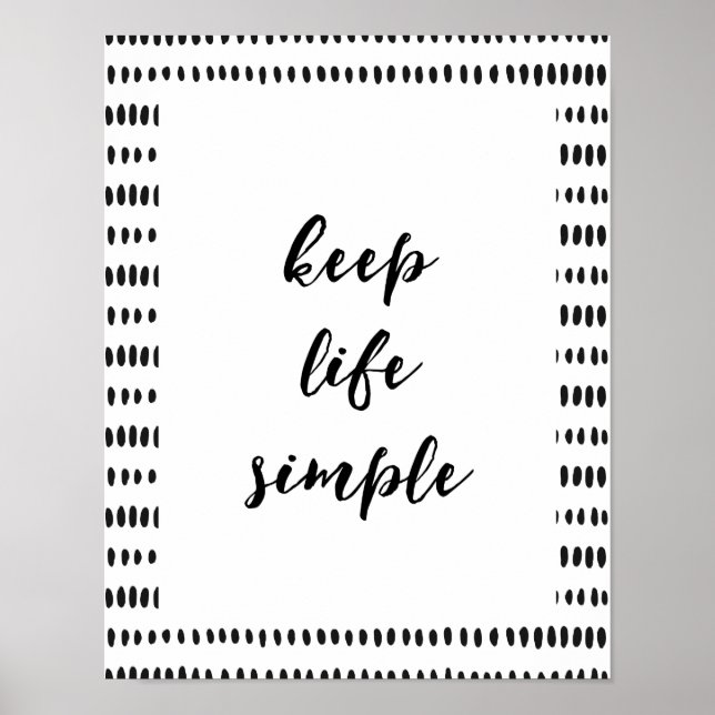 Keep Life Simple Poster (Front)