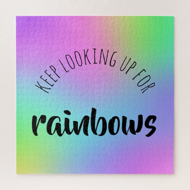 Keep Looking Up for Rainbows Jigsaw Puzzle (Vertical)