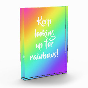Keep Looking Up for Rainbows Photo Block