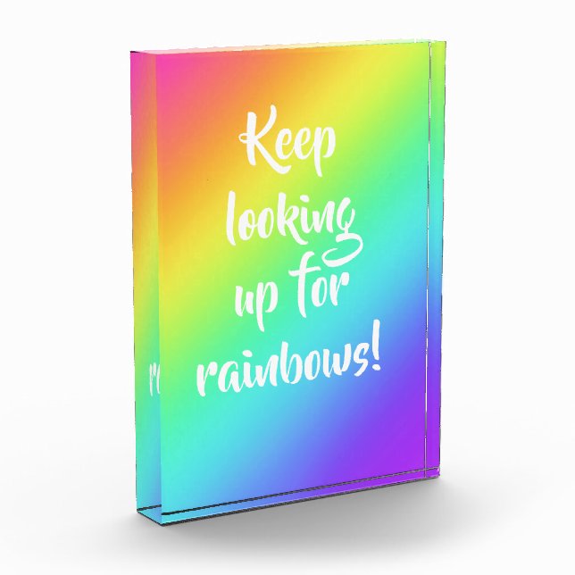 Keep Looking Up for Rainbows Photo Block (Left)