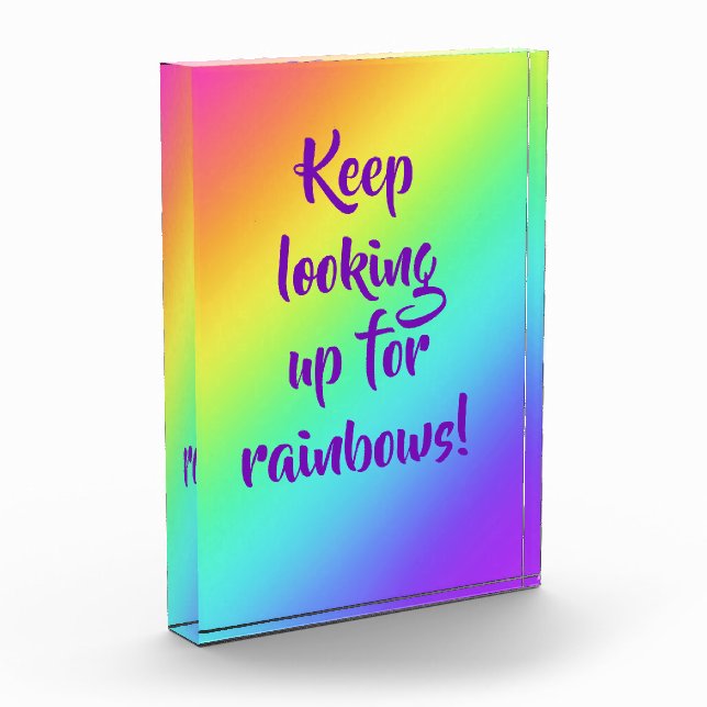 Keep Looking Up for Rainbows Photo Block (Left)