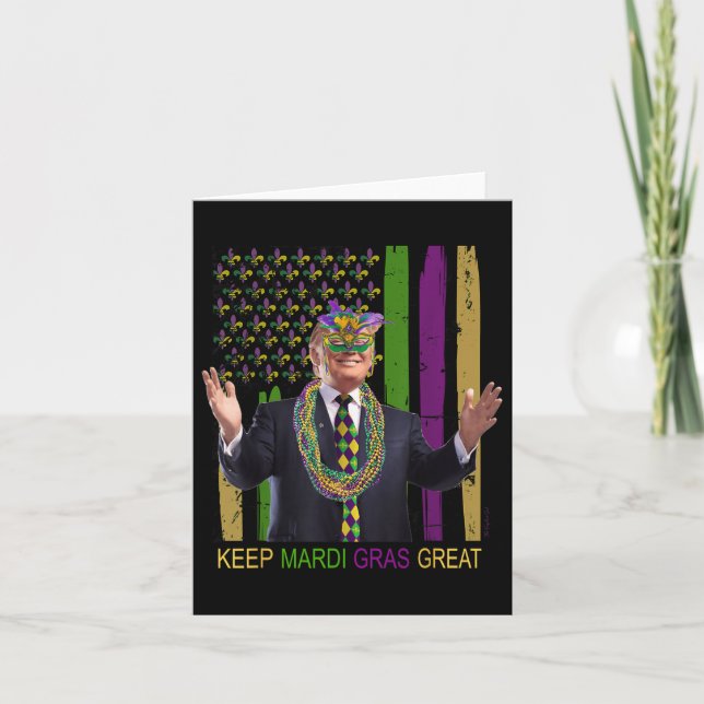 Keep Mardi Gras Great Funny Trump Mardi Gras 2020 Card (Front)