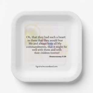 Keep My commandments Paper Plate