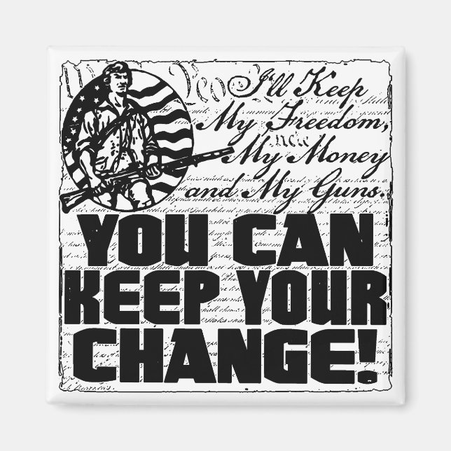 Keep My Freedom. Money and Guns Magnet (Front)