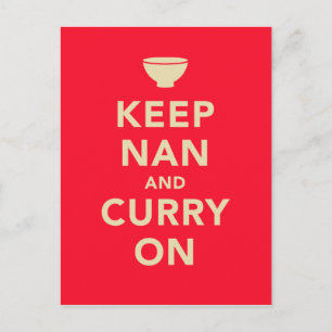 'Keep Nan and Curry On' Parody Postcard