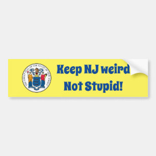 Keep NJ Weird Not Stupid Bumper Sticker