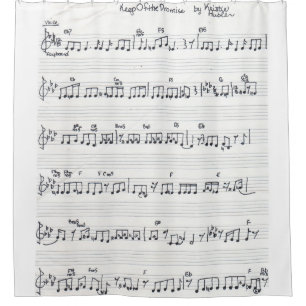 Keep of the Promise Sheet Music Song bath curtain