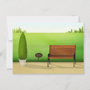 "Keep Off the Grass" Idyllic Park Scenery  Custom Card