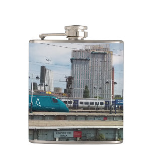 Keep off the track hip flask