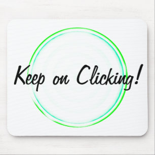 Keep on Clicking Concentric Circles Mouse Pad