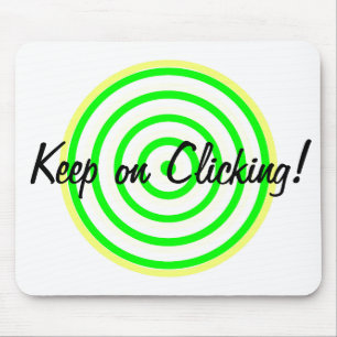 Keep on Clicking Concentric Circles Mouse Pad