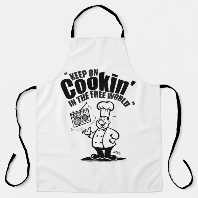 Keep on cookin' in the free world apron (Front)