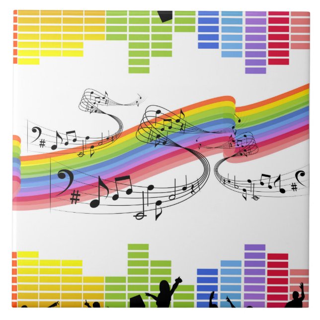 Keep on dancing ceramic tile (Front)