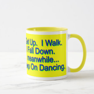 Keep On Dancing Mug, yellow Mug