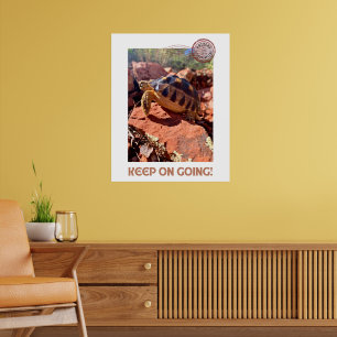 Keep on Going Inspirational coddiwompling Tortoise Poster