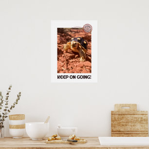 Keep on Going Inspirational coddiwompling Turtle Poster