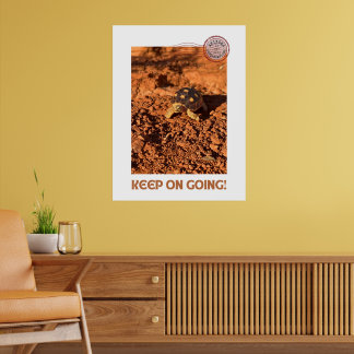 Keep on Going Motivational coddiwompling Tortoise Poster