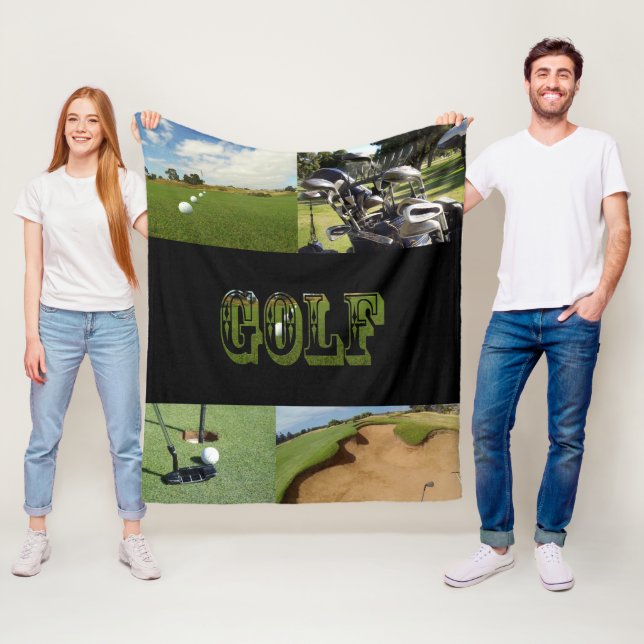 Keep On Golfing, Fleece Blanket (In Situ)