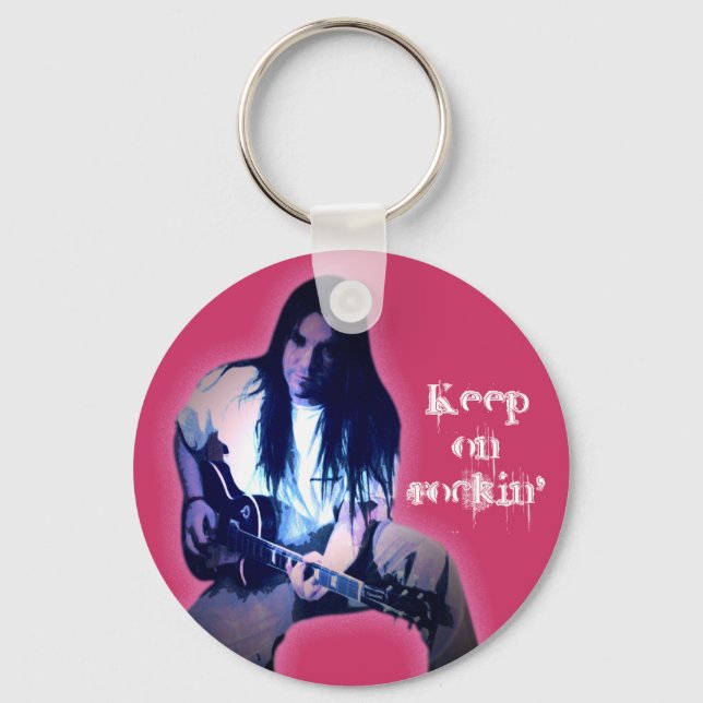 Keep on rockin' key ring (Front)
