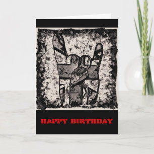 Keep on Rocking Metal Birthday Card