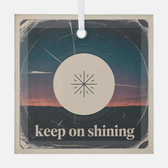 Keep On Shining Glass Tree Decoration (Front)