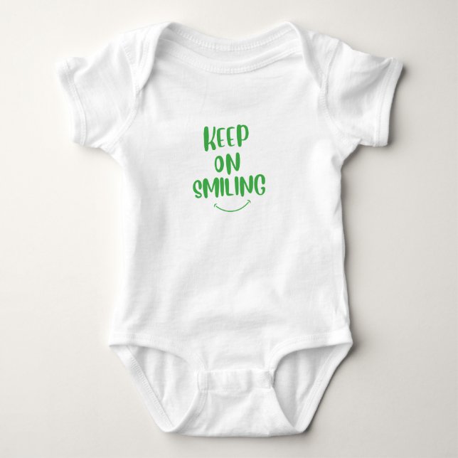 Keep On Smiling Baby Bodysuit (Front)