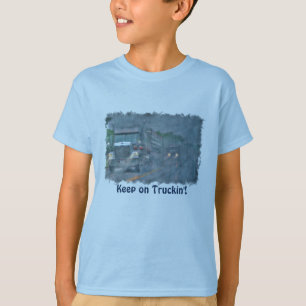 "Keep on Truckin'" Rainstorm Big Rig Truck T-Shirt