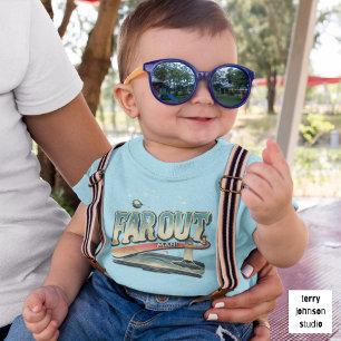 Keep On Truckin’ Retro 60s Personalised Blue Toddler T-Shirt