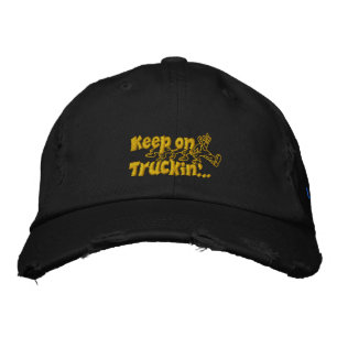Keep on Truckin with personalised name Embroidered Hat