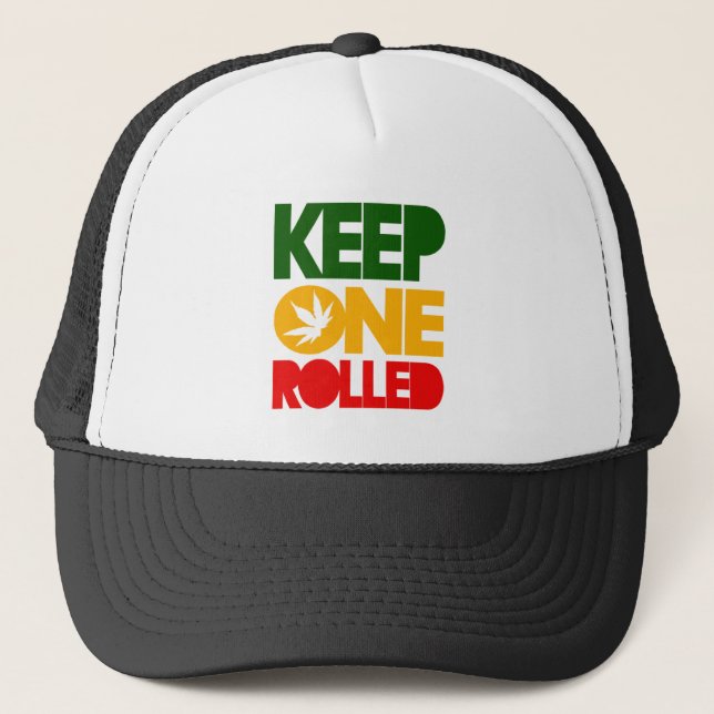 Keep one rolled - Herb Rasta Reggae - Trucker Cap (Front)