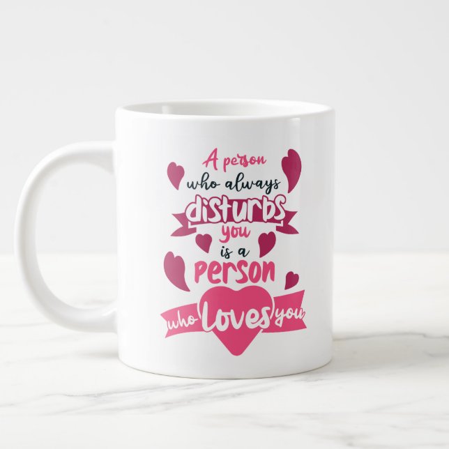 Keep or design your own -mug giant coffee mug (Left)