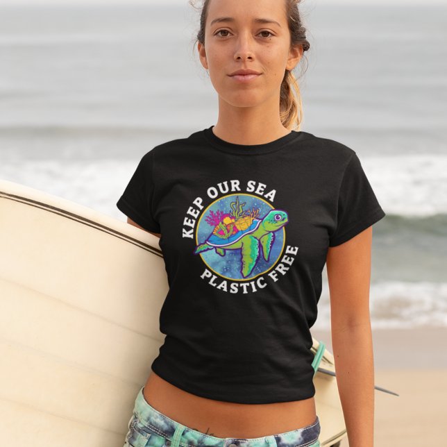 Keep Our Sea Plastic Free Environmentalist T-Shirt (Creator Uploaded)