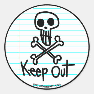 Keep Out Classic Round Sticker