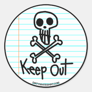 Keep Out Classic Round Sticker