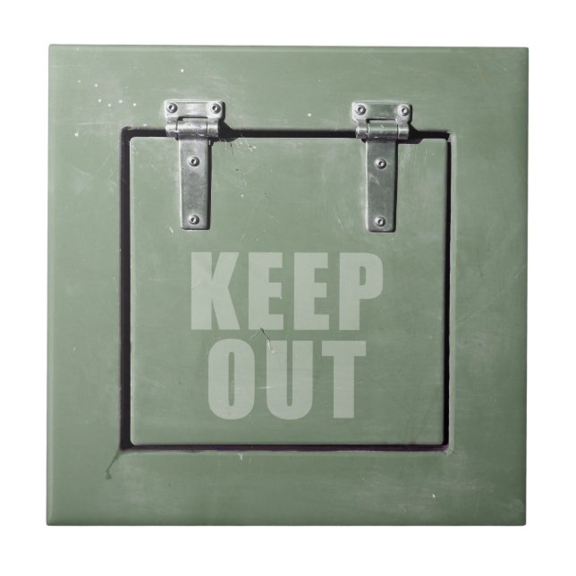 keep out metal door tile (Front)