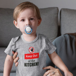 Keep Out of the Kitchen Funny Pickleball  Baby Bodysuit