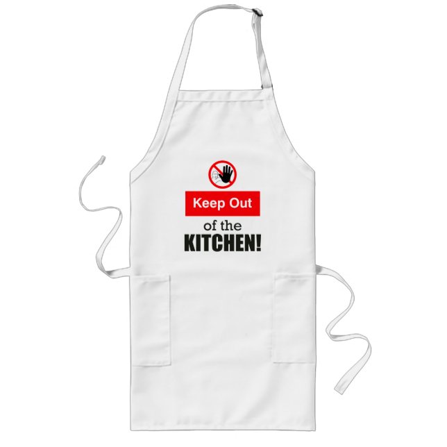 Keep Out of the Kitchen Funny Pickleball  Long Apron (Front)