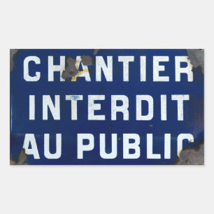 Keep Out! Rectangular Sticker