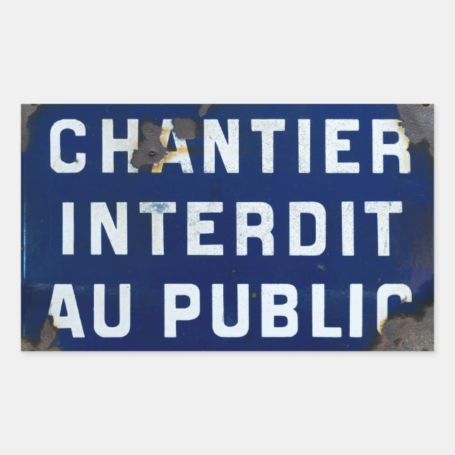 Keep Out! Rectangular Sticker (Front)