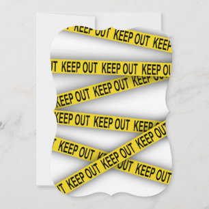 Keep out stay away do not cross police tape 3d