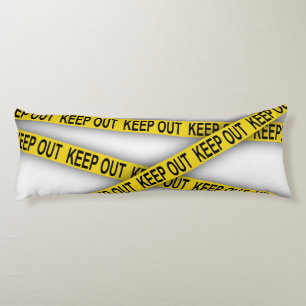 Keep out stay away do not cross police tape 3d body cushion