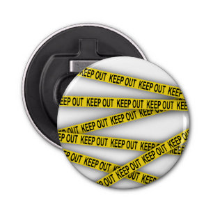 Keep out stay away do not cross police tape 3d bottle opener