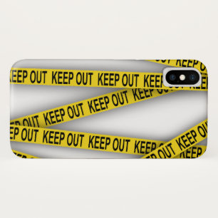 Keep out stay away do not cross police tape 3d iPhone x case