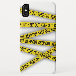 Keep out stay away do not cross police tape 3d iPhone XS max case