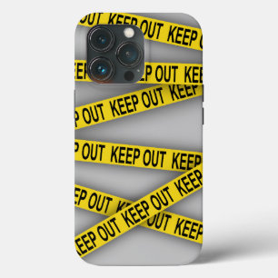 Keep out stay away do not cross police tape 3d iPhone 13 pro case