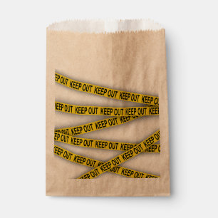 Keep out stay away do not cross police tape 3d favour bag