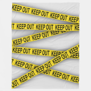 Keep out stay away do not cross police tape 3d fleece blanket