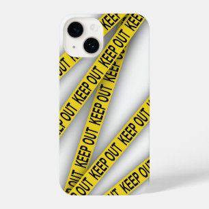Keep out stay away do not cross police tape 3d iPhone 14 case