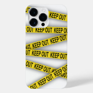 Keep out stay away do not cross police tape 3d iPhone 14 pro max case